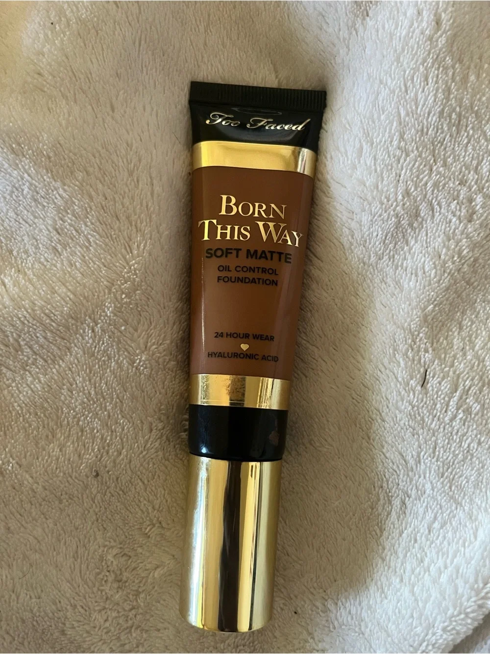 Too Faced Born This Way Soft Matte Foundation - Brown with Gold Accents
